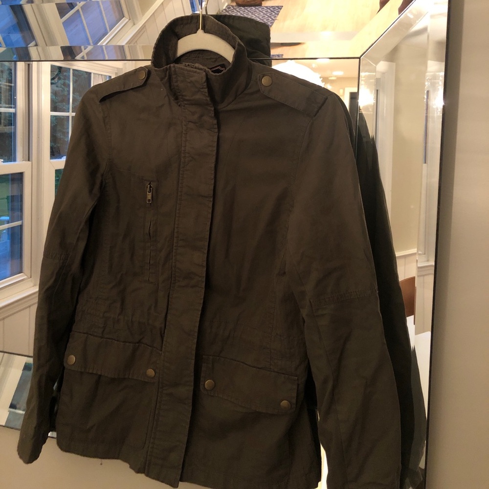 Anthropologie Love Tree Green Utility Jacket
